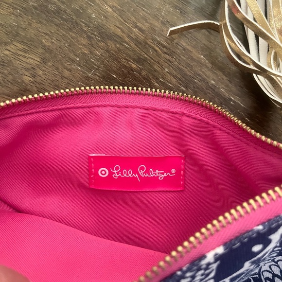 Lilly Pulitzer Pink and Navy Clutch - Picture 3 of 6
